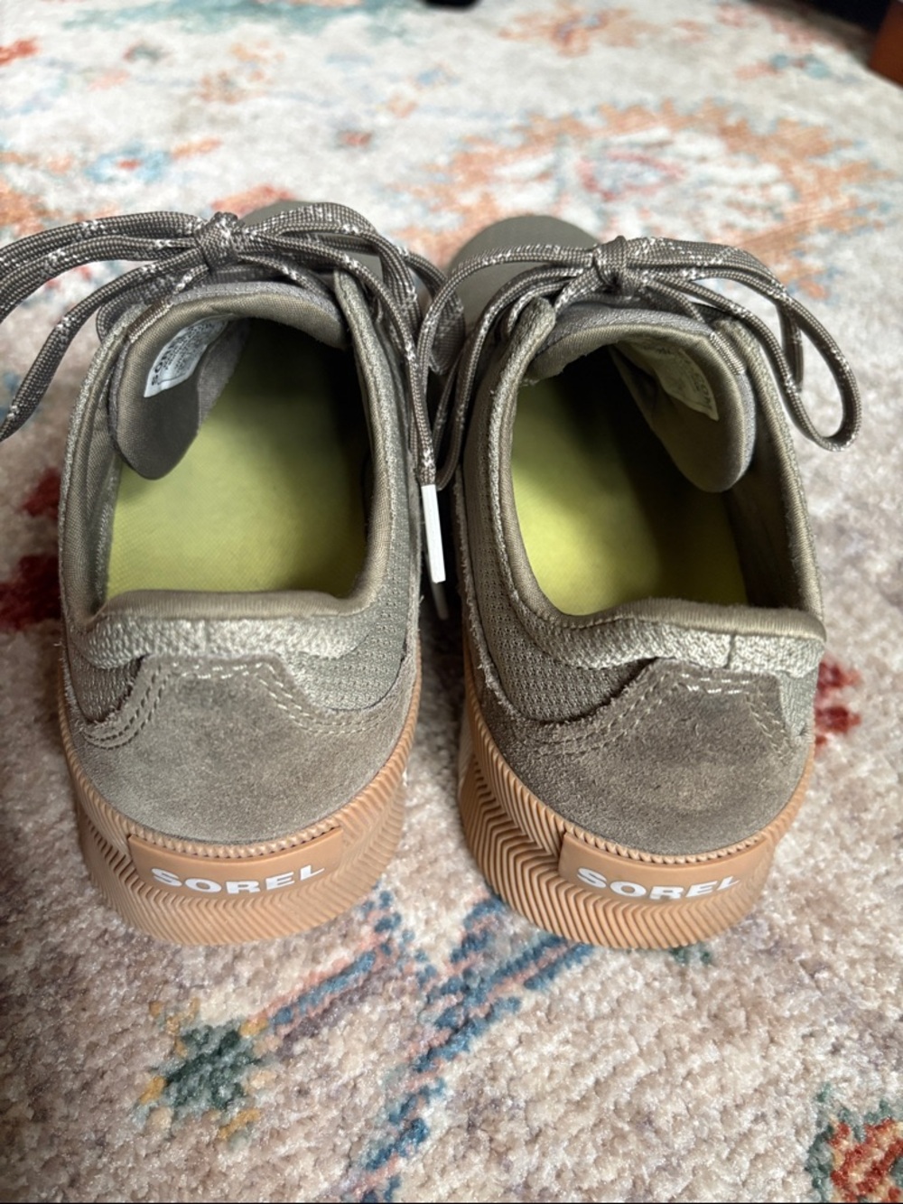 Sorel Out N About Plus Lace Sneaker Green 6.5 - Picture 7 of 10